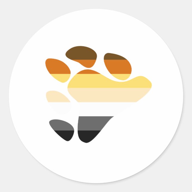 Adesivo Redondo Símbolo de Urso (Frente)