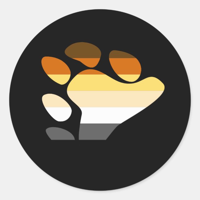 Adesivo Redondo Símbolo de Urso (Frente)