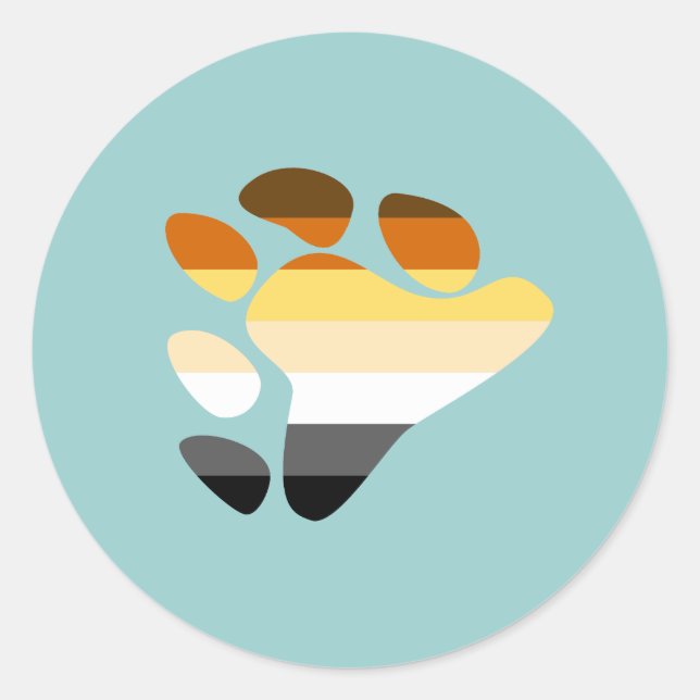 Adesivo Redondo Símbolo de Urso (Frente)