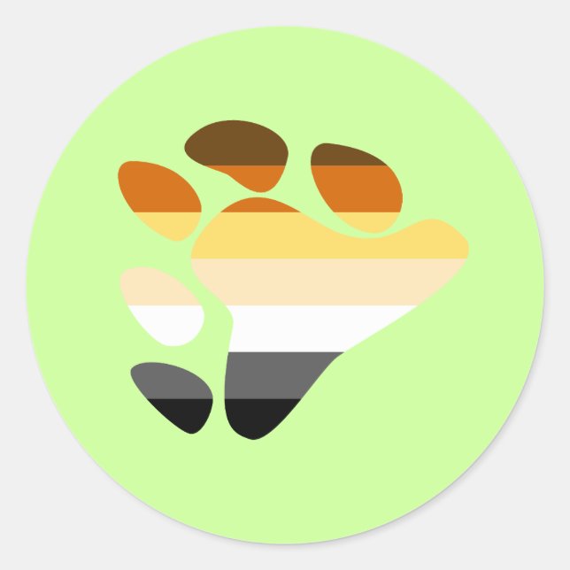 Adesivo Redondo Símbolo de Urso (Frente)