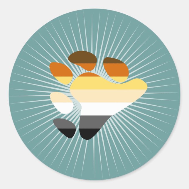 Adesivo Redondo Símbolo de Urso (Frente)