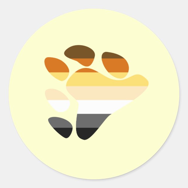 Adesivo Redondo Símbolo de Urso (Frente)