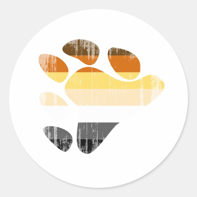 Adesivo Redondo Símbolo de Urso angustiado (Frente)