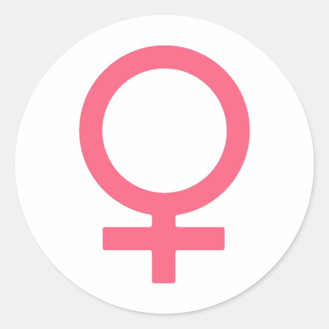 Adesivo Redondo Símbolo de Vênus legal Bitterdoce (Frente)