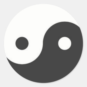 ADESIVO REDONDO SÍMBOLO DE YIN & DE YANG
