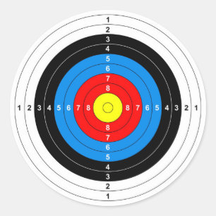 Adesivo Redondo símbolo do alvo do olho de touros da escala de