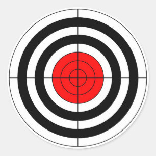 Adesivo Redondo símbolo do alvo do olho de touros da escala de