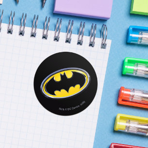 Adesivo Redondo Símbolo do Batman Logotipo Clássico