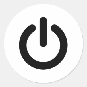 Adesivo Redondo Símbolo do botão liga/desliga