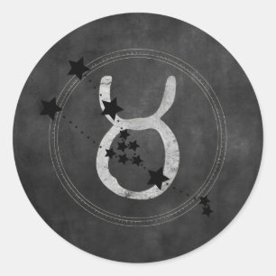 Adesivo Redondo Símbolo do diafragma prateado das estrelas pretas