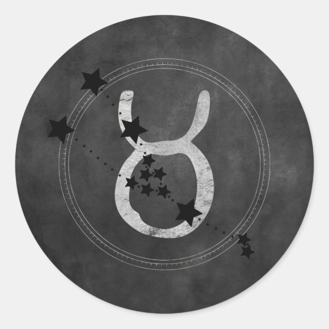 Adesivo Redondo Símbolo do diafragma prateado das estrelas pretas  (Frente)