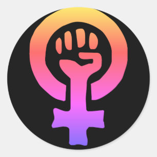 Adesivo Redondo Símbolo do Feminismo