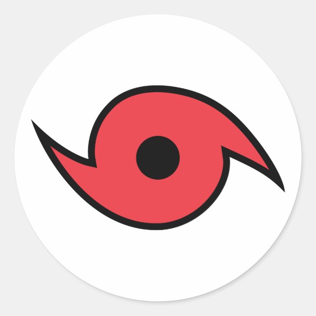 Adesivo Redondo Símbolo do furacão (Frente)