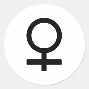 Adesivo Redondo Símbolo do gênero Femme