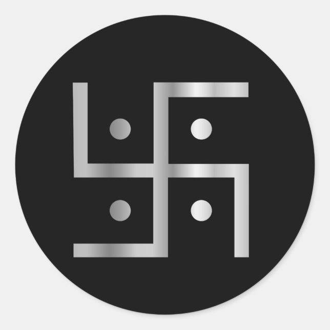 Adesivo Redondo Símbolo do hinduísmo Swastika (Frente)
