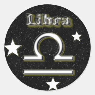 Adesivo Redondo Símbolo do Libra