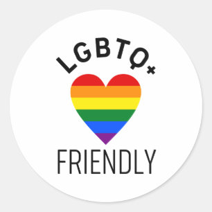 Adesivo Redondo símbolo do orgulho amigável lgbtq amam gay lgbt ra