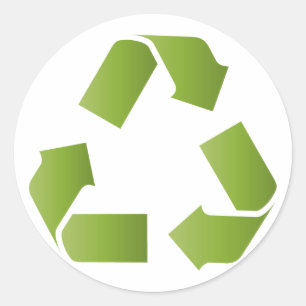 Adesivo Redondo SÍMBOLO DO reciclar