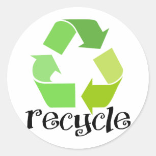 Adesivo Redondo Símbolo do reciclar!