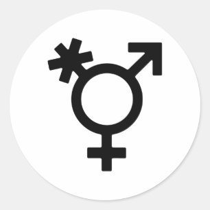Adesivo Redondo Símbolo do sexo do Alternativo transgênero