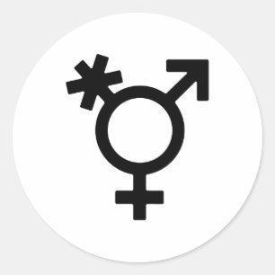 Adesivo Redondo Símbolo do sexo do Alternativo transgênero