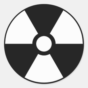 Adesivo Redondo Símbolo do sinal de aviso do símbolo do sinal do