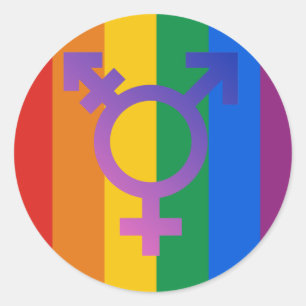 Adesivo Redondo Símbolo do Transgender