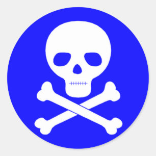 Adesivo Redondo Símbolo do veneno