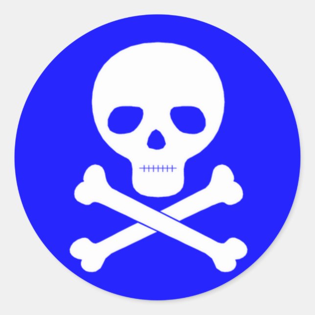 Adesivo Redondo Símbolo do veneno (Frente)