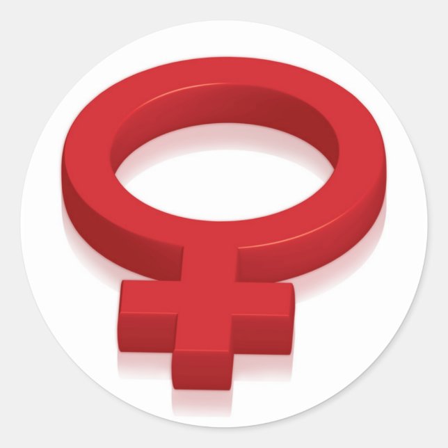 ADESIVO REDONDO SÍMBOLO FEMININO (Frente)