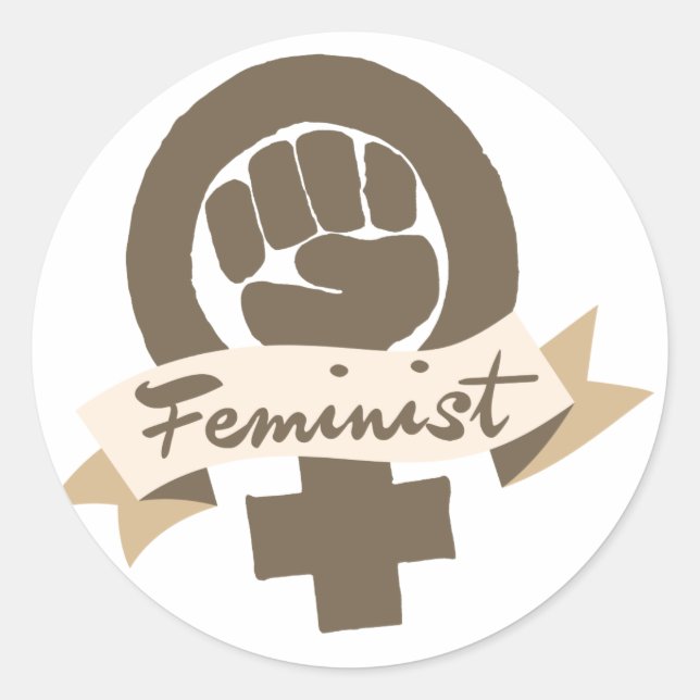 Adesivo Redondo Símbolo feminista (Frente)