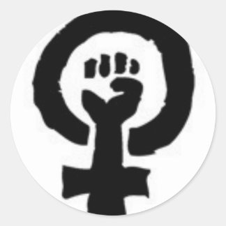 Adesivo Redondo Símbolo Feminista