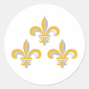 Adesivo Redondo Símbolo Fleur de Lis