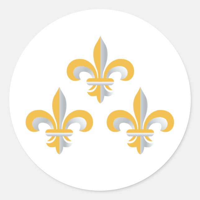 Adesivo Redondo Símbolo Fleur de Lis (Frente)