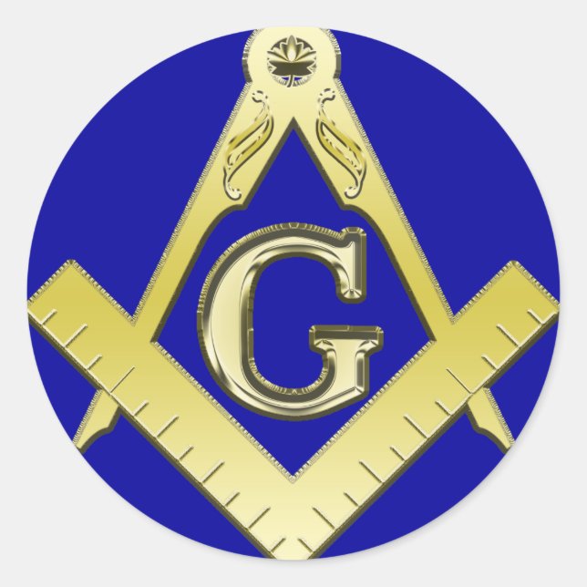 Adesivo Redondo Símbolo Freemasonry (Frente)
