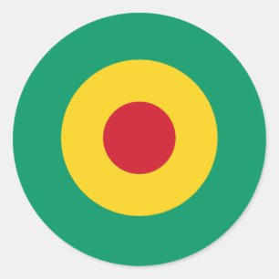 Adesivo Redondo Símbolo guineense símbolo do exército militar a