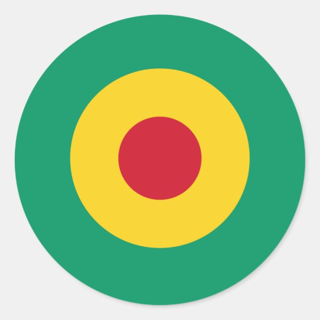 Adesivo Redondo Símbolo guineense símbolo do exército militar a (Frente)