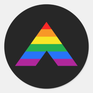Adesivo Redondo Símbolo Hetero Ally