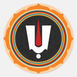 Adesivo Redondo Símbolo Hindu Tilak - Símbolo Hindu Deus Lotus