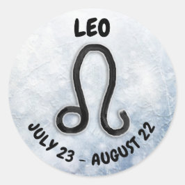 Adesivo Redondo Símbolo Horoscópio Leo