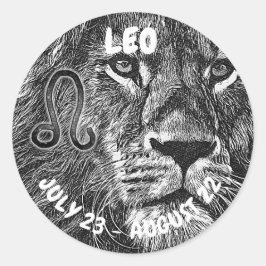 Adesivo Redondo Símbolo Horoscópio Leo