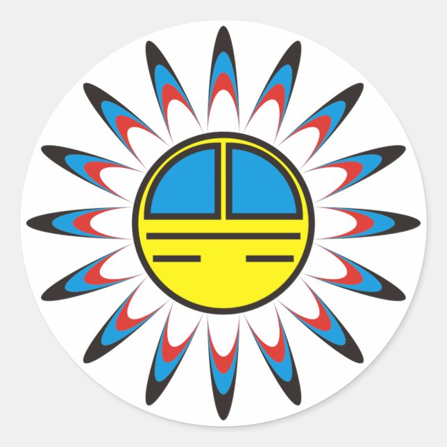 Adesivo Redondo Símbolo índio (Frente)