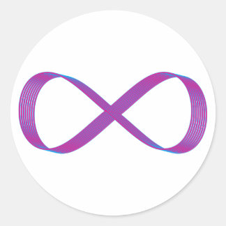 Adesivo Redondo Símbolo infinito infinity