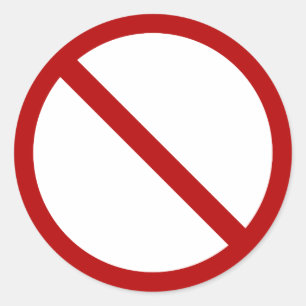 Adesivo Redondo Símbolo internacional oficial sem símbolo ISO 3864