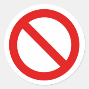 Adesivo Redondo Símbolo internacional sem