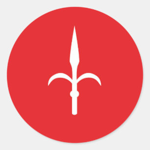 Adesivo Redondo Símbolo Itália de Bandeira de Trieste de Territóri