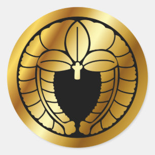 Adesivo Redondo Símbolo japonês da crista da família (KAMON)