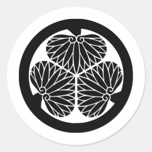 Adesivo Redondo Símbolo japonês da crista KAMON da família