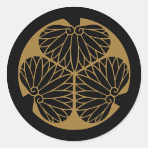 Adesivo Redondo Símbolo japonês da crista KAMON da família