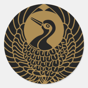 Adesivo Redondo Símbolo japonês da crista KAMON da família